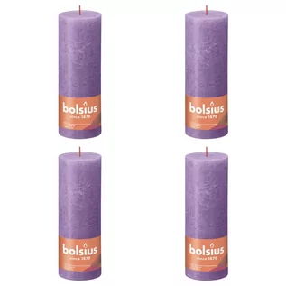 Świece - Bolsius Świece pieńkowe Shine, 4 szt., 190x68 mm, żywy fiolet - grafika 1