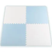Maty piankowe - Mata piankowa Puzzle piankowe edukacyjna 60x60cm 4 sztuki, niebiesko-biała, Ricokids - miniaturka - grafika 1