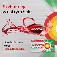 Leki przeciwbólowe - Reckitt Benckiser Healthcare BENCKISER POLAND) S.A Nurofen Express Forte 400 mg 2 x 20 kapsułek - miniaturka - grafika 1
