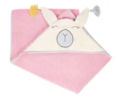 Szlafroki dla dzieci - UVIE Okrycie kąpielowe Lama 120x100 cm różowa - miniaturka - grafika 1