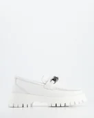 Mokasyny damskie - Białe mokasyny - Venezia - miniaturka - grafika 1