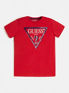Guess T-Shirt L73I55 K8HM0 Czerwony Regular Fit - Moda i Uroda OUTLET - miniaturka - grafika 1