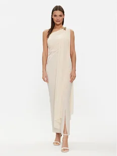 Rinascimento Sukienka wieczorowa CFC0117713003 Écru Regular Fit - Sukienki - miniaturka - grafika 1