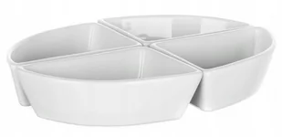 Zestaw 4 salaterek z tacą na przekąski 19x13x4cm+1 - Miski i półmiski - miniaturka - grafika 1