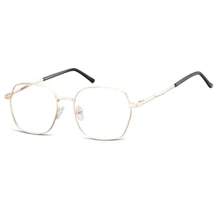 Okulary zerówki oprawki optyczne 913F różowe złoto - Okulary korekcyjne, oprawki, szkła - miniaturka - grafika 1