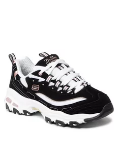 SKECHERS Sneakersy Devoted Fan 13154/BKRG Czarny - Sneakersy damskie - miniaturka - grafika 1