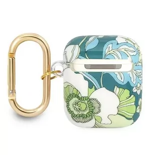 Guess GUA2HHFLN AirPods cover zielony/green Flower Strap Collection - Akcesoria do słuchawek - miniaturka - grafika 2