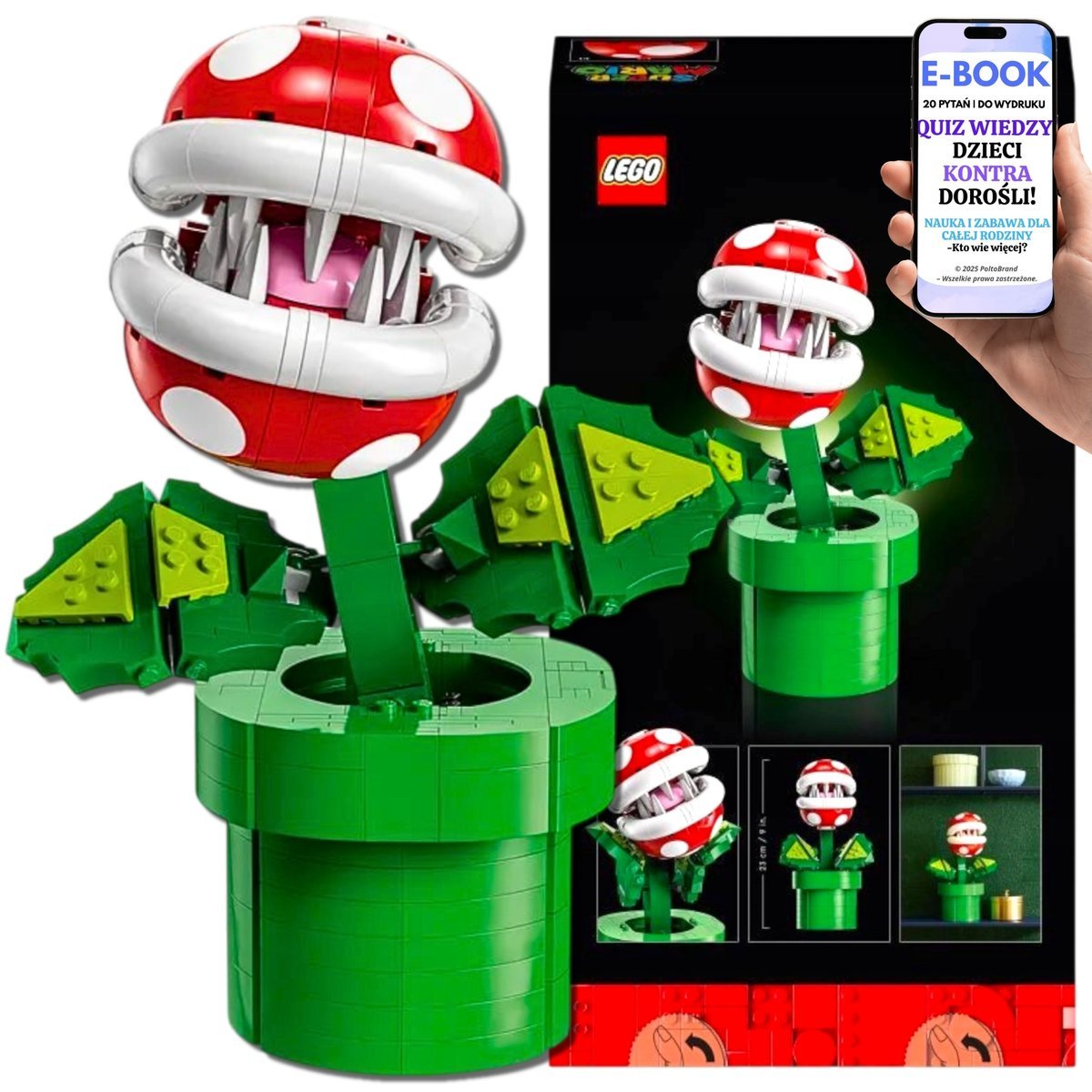 LEGO Super Mario PREZENT DLA CHŁOPAKA MĘŻCZYZNY KWIAT 71426 Ruchoma figurka Kwiatka Piranii + EBOOK-2