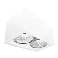 Lampy sufitowe - Sufitowa lampa Cage 1081 Shilo natynkowa blok minimalistyczna biała - miniaturka - grafika 1