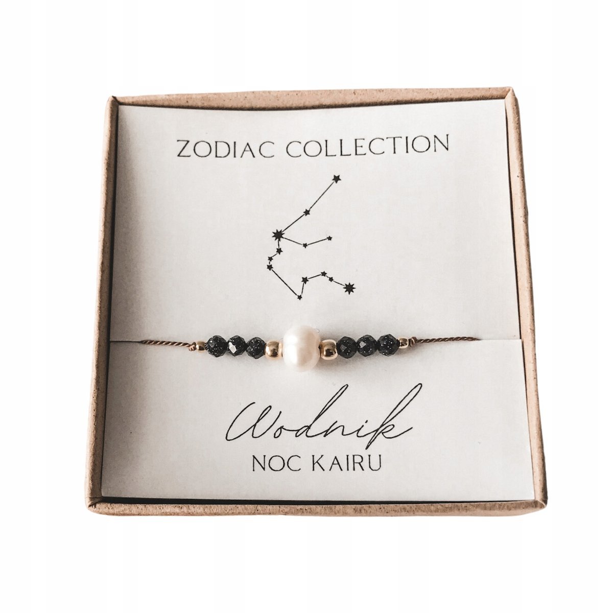 Bransoletka amulet znak zodiaku Wodnik noc kairu, talizman dla kobiety