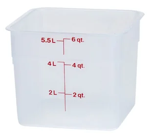 Przezroczysty pojemnik polipropylenowy na żywność CamSquare, Cambro, 5,7 l, 5,7L 215x215x(H)185mm - Akcesoria gastronomiczne - miniaturka - grafika 1