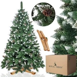 Choinka sztuczna z szyszkami Premium Royal Trees 240 cm sosna diamentowa ośnieżona - Choinki - miniaturka - grafika 1