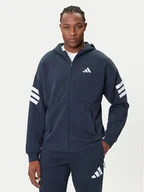 Bluzy męskie - adidas Bluza Future Icons 3-Stripes JW7107 Granatowy Regular Fit - miniaturka - grafika 1