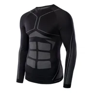 Koszulki sportowe męskie - Męska koszulka Hi-Tec Buraz Top Rozmiar: XL-XXL / Kolor: czarny/szary - miniaturka - grafika 1