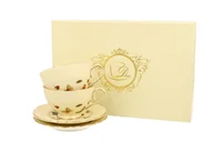 Filiżanki - Duo MOTYLKI KOMPLET 2 FILIŻANEK 125 ML ZE SPODKAMI PORCELANA 5902693915065 - miniaturka - grafika 1