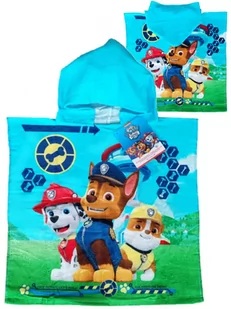Ponczo poncho ręcznik z kapturem Psi Patrol Bawełna - Okrycia kąpielowe dla dzieci - miniaturka - grafika 1