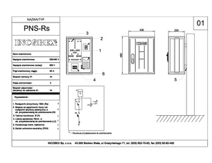 Szafka pomiarowa naścienna PNS-Rs - 58x40x25cm - rozłącznik RBK-00 max 160A - Inne akcesoria elektryczne - miniaturka - grafika 5