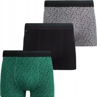 Majtki męskie - 3x Bokserki Majtki Męskie Bawełniane Zestaw Wzorzyste Dopasowane MORAJ XXL - miniaturka - grafika 1