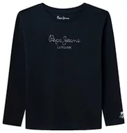 Koszulki i topy damskie - Pepe Jeans Nuria L/S T-shirt damski, niebieski (Dulwich), 6 Jahre - miniaturka - grafika 1