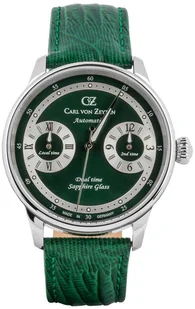 Zegarek Zegarek Carl von Zeyten CVZ0086GRS Schönmünzach Automatic Dual Time - Zegarki męskie - miniaturka - grafika 1