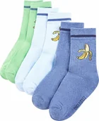 Skarpetki dla dzieci - vidaXL Skarpetki dziecięce, 5 par, z nadrukiem banana, EU 23-26 - miniaturka - grafika 1