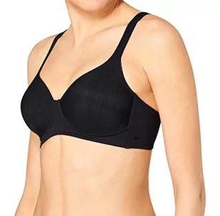 Triumph Damski współczesny miękki + bawełniany P T-Shirt biustonosz, czarny, 46D, Czarny, 100D - Biustonosze - miniaturka - grafika 1