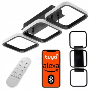Lumina lampa sufitowa z pilotem 3xLED/42W/bluetooth czarna - Lampy sufitowe - miniaturka - grafika 1