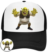 Czapki i chusty sportowe męskie - CZAPKA Z DASZKIEM SHREK DLA DZIECI NA LATO CZARNA BEJSBOLÓWKA - miniaturka - grafika 1