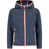 Kurtki i płaszcze dla dziewczynek - CMP - Kid G Jacket Fix Hood, Girl, Blue, 140 - miniaturka - grafika 1