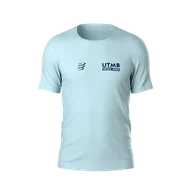 Koszulki sportowe męskie - COMPRESSPORT Koszulka biegowa z krótkim rękawem TRAINING SS T-SHIRT UTMB 2025 ice flow blue - miniaturka - grafika 1