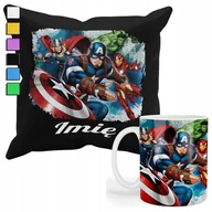 Gadżety dla niej i dla niego - ZESTAW KUBEK + POSZEWKA Z NADRUKIEM-DLA FANA PREZENT AVENGERS +IMIĘ - miniaturka - grafika 1
