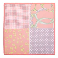 Apaszki i szaliki męskie - Damska apaszka wzorzysta jedwabna beżowo - morelowa - miniaturka - grafika 1