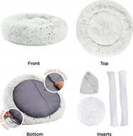 Legowiska dla psów - Mentor BEST FRIENDS DONUT LEGOWISKO 77x77 BIAŁO-SZARY/FROST - miniaturka - grafika 1