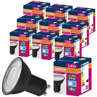 10x Żarówka Led GU10 6,9W 80W 6500K Czarna Osram - Żarówki LED - miniaturka - grafika 1
