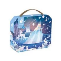 Janod Dziecko puzzle Ice Fairy-54 sztuki-edukacyjne gry - umiejętności motoryczne i koncentracja - etui z uchwytem wykonane we Francji i certyfikowane przez FSC-zielone atramenty od 5 lat, J02665 J02665 - Puzzle - miniaturka - grafika 1