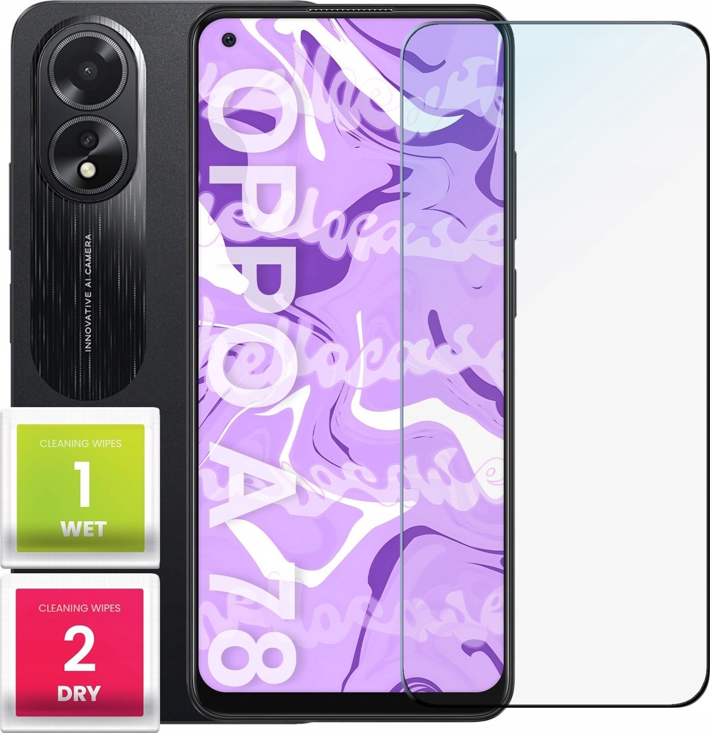 Hello Case Szkło Hartowane do Oppo A78 5g / A58 5g szybka 9H, płaskie 2.5D, ochronne