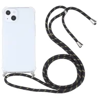 Etui i futerały do telefonów - König Design Etui kompatybilne z Apple iPhone 13 mini Plastikowe etui na telefon komórkowy z łańcuszkiem - Etui na telefon komórkowy Czarne - miniaturka - grafika 1