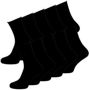 Skarpety Męskie CZARNE BEZUCISKOWE Skarpetki Bawełniane 95% 10 Par 42-46 - Skarpetki męskie Skarpety Męskie CZARNE BEZUCISKOWE Skarpetki Bawełniane 95% 10 Par 42-46 - Skarpetki męskie - miniaturka - grafika 1