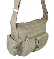 Torebki damskie - Stylowa Pozioma Torba Średnia Na Ramię Bag Street NR 2219 ECRU - miniaturka - grafika 1