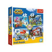 Puzzle - Trefl Puzzle 4w1 Odlotowa paczka. Super Wings 34351 - miniaturka - grafika 1