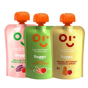 Beggs BIO Mix przekąsek owocowo - warzywnych zestaw, 3x 120g -> Wysyłka 8,90 - odbiór w Żabce - Desery dla dzieci - miniaturka - grafika 1