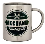 Kubki - Kubek stalowy 321PREZENT dla Mechanika, srebrny, 260 ml - miniaturka - grafika 1