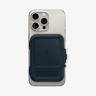 Uchwyty samochodowe do telefonów - Spigen MagSafe Card Holder Lock Fit (MagFit) Czarny - miniaturka - grafika 1