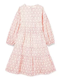 Mimo Dziewczęca letnia sukienka z nadrukiem Casual Dress, różowy neonowy, 140 cm - Sukienki - miniaturka - grafika 1