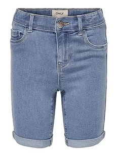 KIDS ONLY Dziewczęce szorty dżinsowe, niebieski (medium blue denim), 152 cm - Spodenki damskie - miniaturka - grafika 1