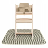 Maty edukacyjne - Mushie Ochronna Mata Wodoodporna pod krzesełko- olive rozszerzanie diety - miniaturka - grafika 1