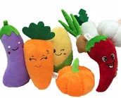 Maskotki i pluszaki - ZESTAW PLUSZAKÓW WARZYWA PLUSZOWE ZABAWKI DLA DZIECI 6 ZABAWEK - miniaturka - grafika 1
