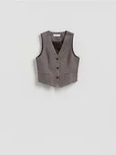 Marynarki i żakiety damskie - Reserved - Garniturowa kamizelka - brązowy - miniaturka - grafika 1