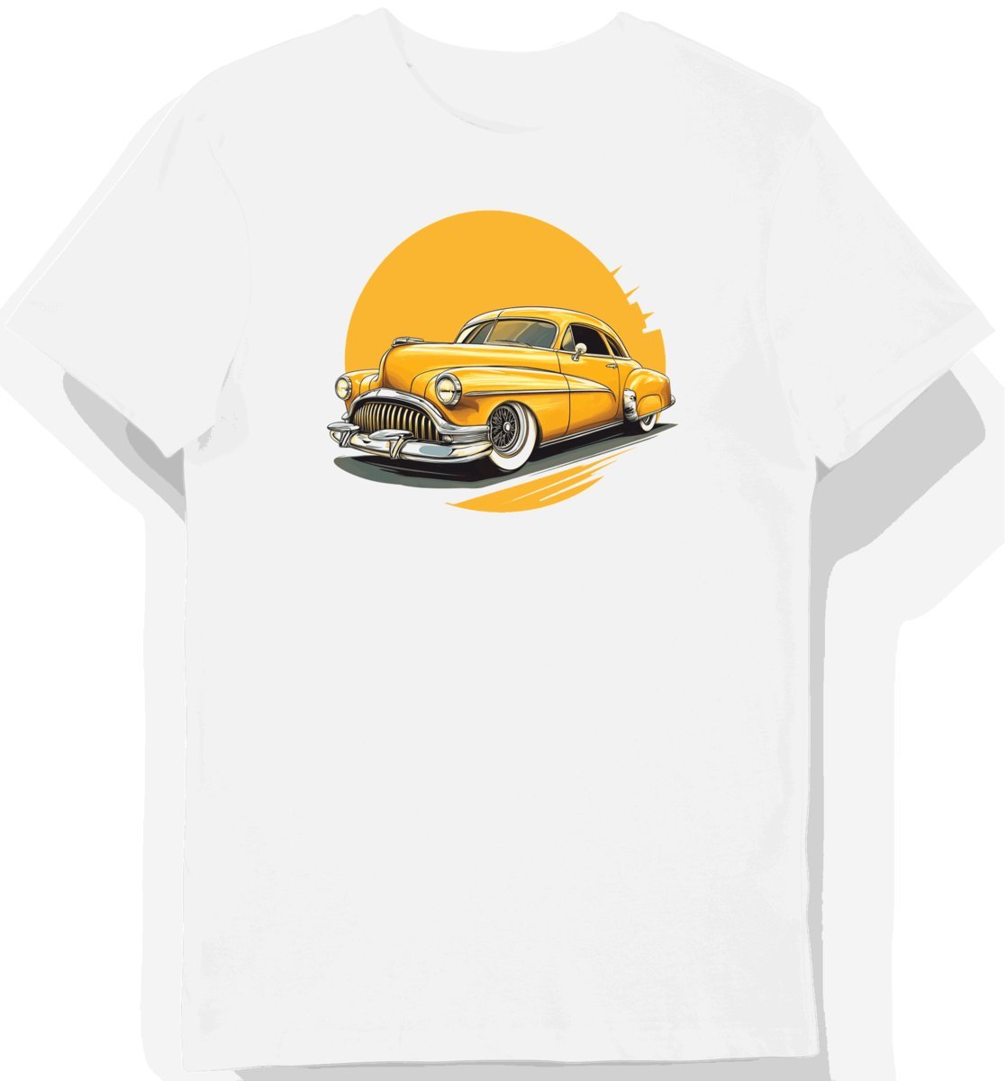 Koszulka męska biała z motywem klasycznego Buick'a XXL