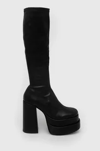 Steve Madden kozaki Cypress damskie kolor czarny na słupku - Kozaki damskie - miniaturka - grafika 1